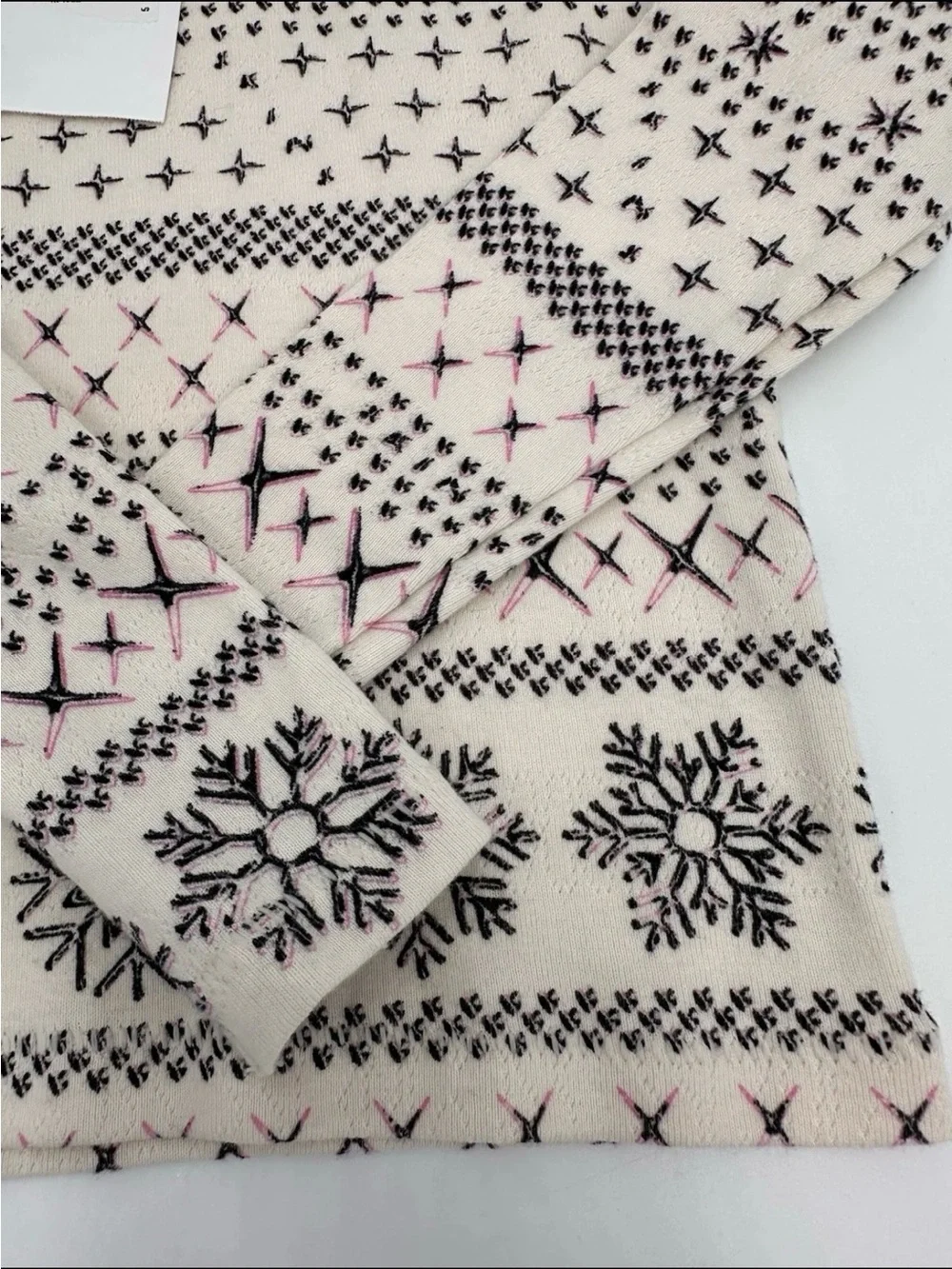 Skims,Cream Snowflake Pajamas, girls size 5